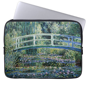 Capa Para Notebook Ninfas de água e Ponte Japonesa,
