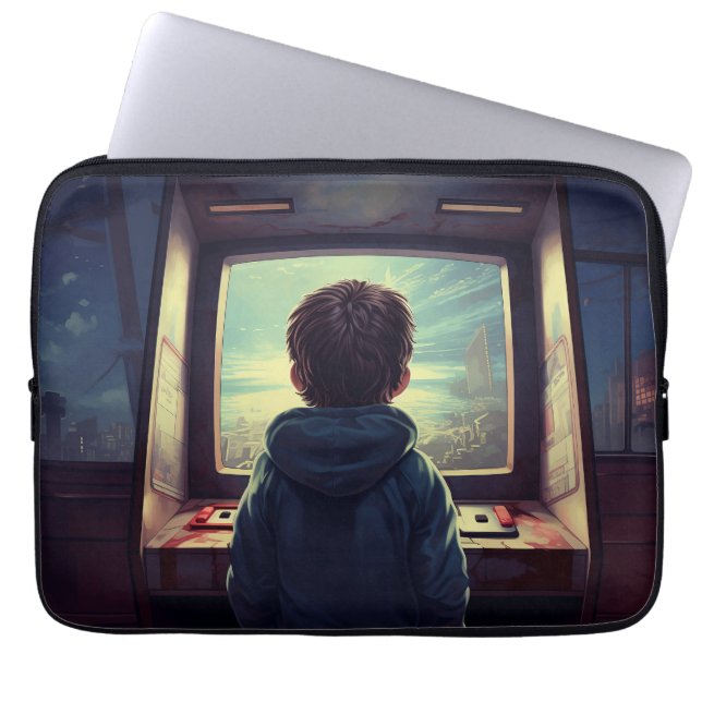 Capa Para Notebook Nível final | Um Sonho De Arcade Retroativa (Frente)