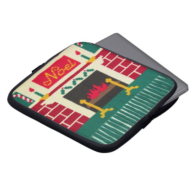 Capa Para Notebook Noel Holiday Artisan Crochet Impressão Eletrônicos (Frente Topo)