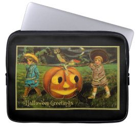 Capa Para Notebook Noite de Colheita do Jack-o-Lantern de Halloween p