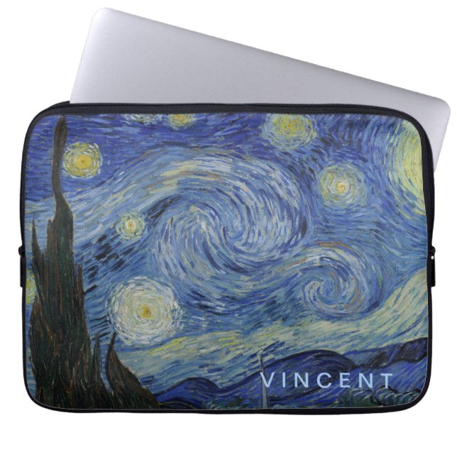 Capa Para Notebook Noite estrelado Vincent van Gogh personalizado (Frente)