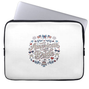 Capa Para Notebook Noiva Americana Desenho Vetorial de Casamento Patr