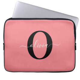 Capa Para Notebook Nome com Letra Maiúscula Personalizada Preto Branc