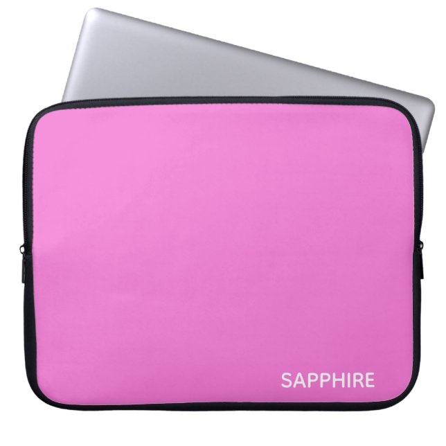 Capa Para Notebook Nome da cor rosa de apphire (Frente)