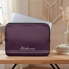 Capa Para Notebook Nome da Fonte Minimalista Ameixa