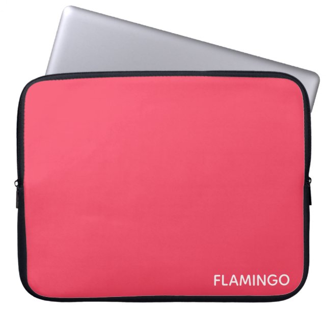 Capa Para Notebook Nome de cor rosa Flamingo (Frente)