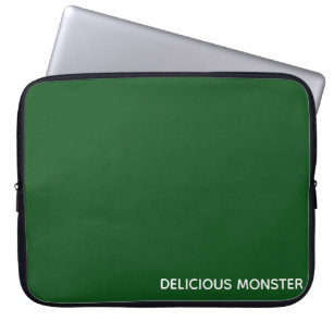 Capa Para Notebook Nome de cor verde do Monster delicioso