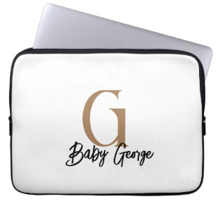 Capa Para Notebook nome de presente unisex de monograma de bebê perso