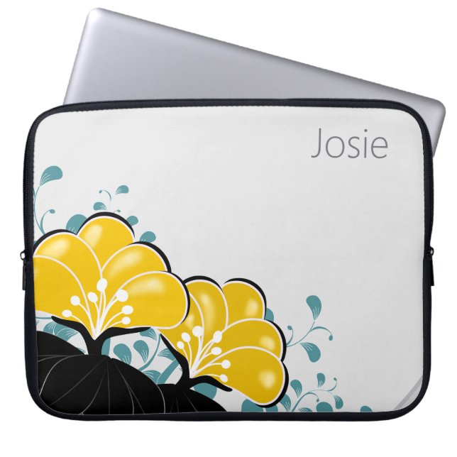 Capa Para Notebook Nome do Adicionar Camellias do Ouro Elegante (Frente)