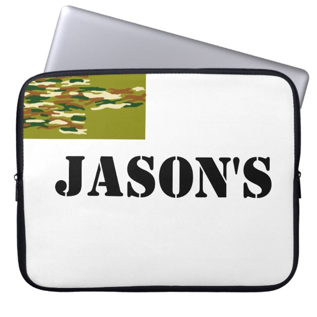Capa Para Notebook Nome do costume da camuflagem (Frente)