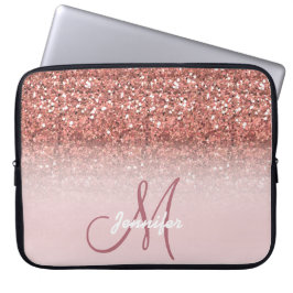 Capa Para Notebook Nome do Glitter Sparkles Dourado Girly Rosa