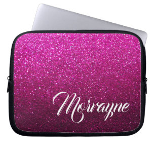 Capa Para Notebook Nome do Rico do brilho brilhante cintilante rosa q