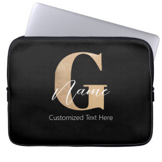 Capa Para Notebook Nome e G Iniciais Modernos Monogramados Personaliz