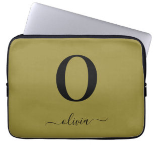 Capa Para Notebook Nome em Letra Cursiva com Monograma Personalizado