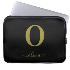 Capa Para Notebook Nome em Letra de Forma Monograma Personalizado Pre