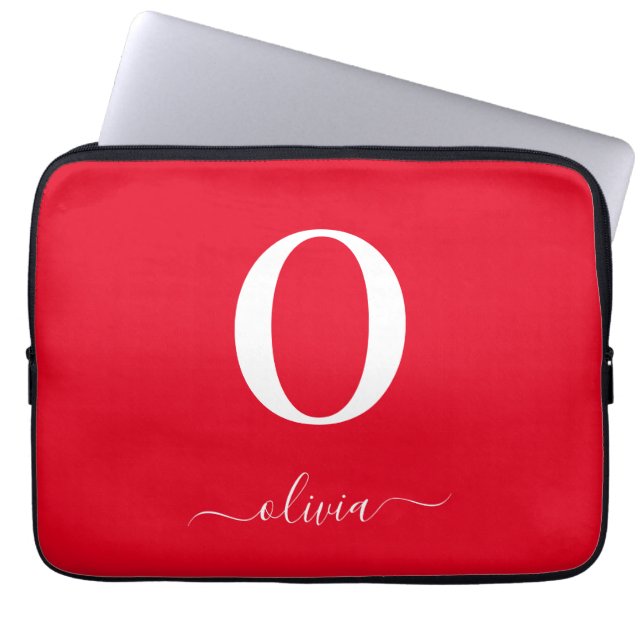 Capa Para Notebook Nome em Letra de Forma Monograma Personalizado Ver (Frente)