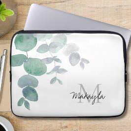 Capa Para Notebook Nome Monograma Eucalyptus