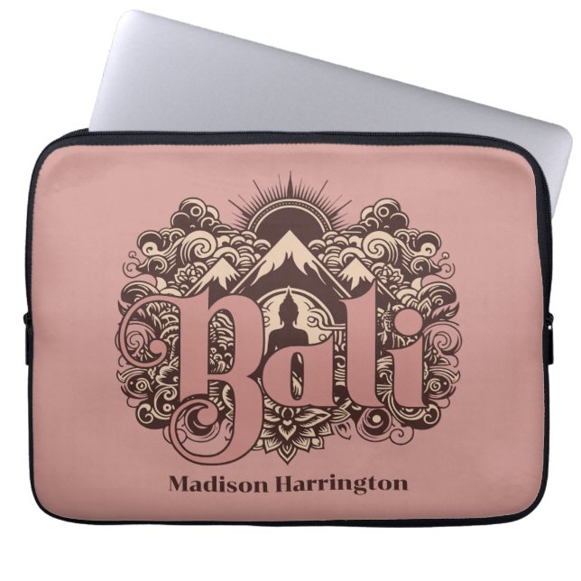 Capa Para Notebook Nome Personalizado Bali (Frente)