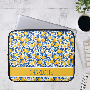 Capa Para Notebook Nome Personalizado de Fruta Tropical Padrão de Lim