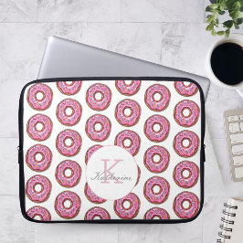 Capa Para Notebook Nome Personalizado do Padrão de Sprinkles da rosqu