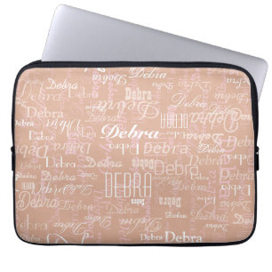 Capa Para Notebook Nome personalizado do Rosa Dusty - impressão compl