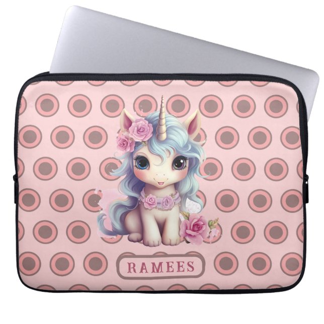 Capa Para Notebook Nome Personalizado Fairy Baby Unicorn Sparparte (Frente)