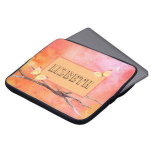 Capa Para Notebook Nome Personalizado Laranja