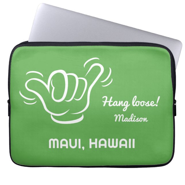 Capa Para Notebook Nome Personalizado, Localização & Cor Shaka (Frente)