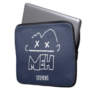 Capa Para Notebook Nome Personalizado Meh Engraçado Face Emoji