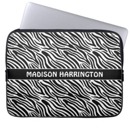 Capa Para Notebook Nome Personalizado Padrão Zebra