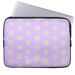 Capa Para Notebook Nome Personalizado Pastel Cotovelo Arco-Íris Padrã