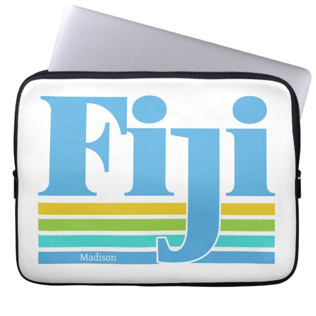 Capa Para Notebook Nome Personalizado / Texto Fiji (Frente)