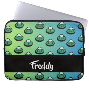 Capa Para Notebook Nome personalizado ufo em gradiente