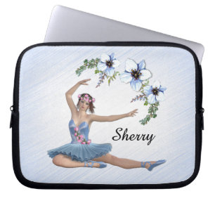 Capa Para Notebook Nome pessoal Bailarina de Azul