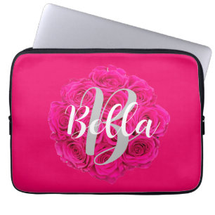 Capa Para Notebook Nome rosa personalizado