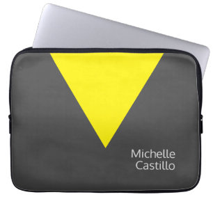 Capa Para Notebook Nome Simples e Amarelo Branco Minimalista
