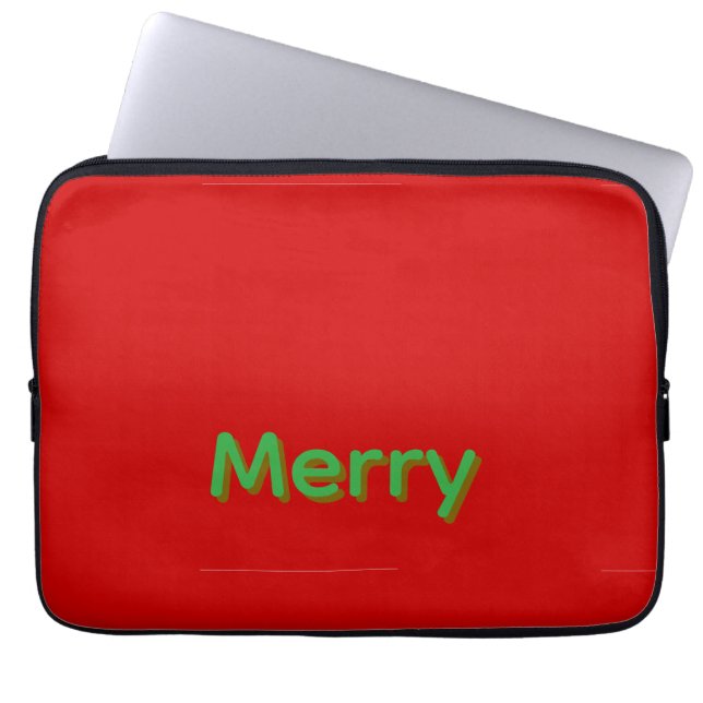 Capa Para Notebook Nome Verde Alegre em Vermelho (Frente)