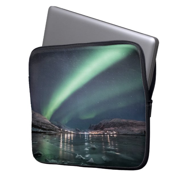 Capa Para Notebook Norte Luzes Bolsa de laptop da Noruega (Frente Esquerda)