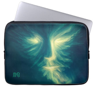Capa Para Notebook Northern Lights Spirit Face Cosmic Sky Art