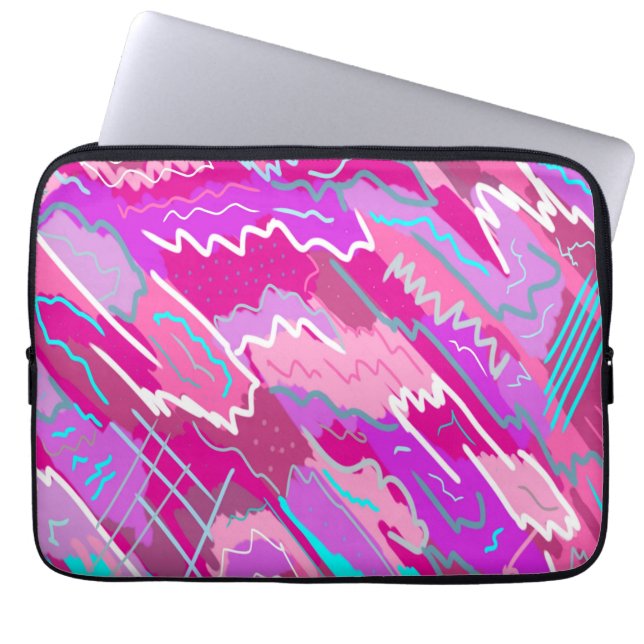 Capa Para Notebook Nostalgia Pop Art em Magenta (Frente)