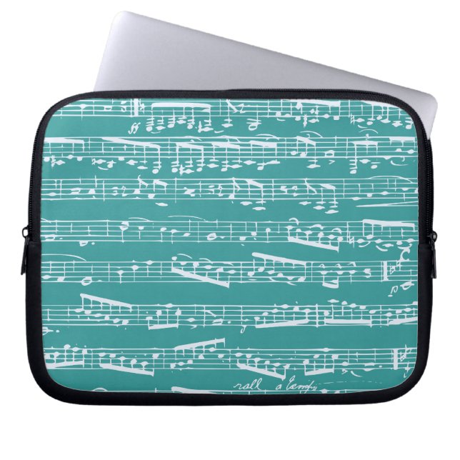 Capa Para Notebook Notas azuis da música do Aqua (Frente)