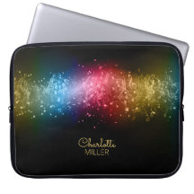 Notas de música multicolores e nome personalizado