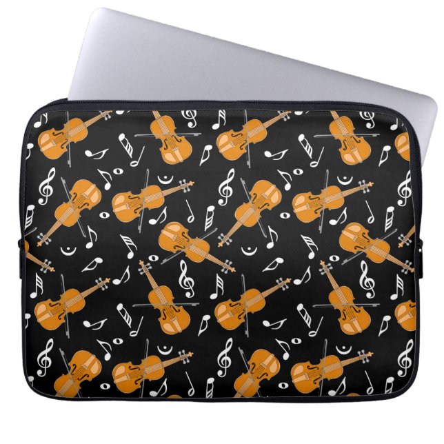 Capa Para Notebook Notas de Música Violino (Frente)