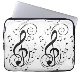 CAPA PARA NOTEBOOK ***NOTAS MUSICAIS*** BOLSA DE LAPTOP OU CASO