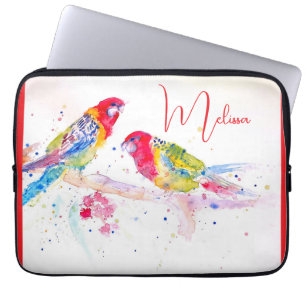 Capa Para Notebook Notebook Red Rosella Parrot Watercolor