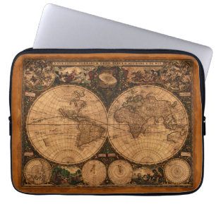 Capa Para Notebook Novo Totuis — Antigo Mapa do Mundo