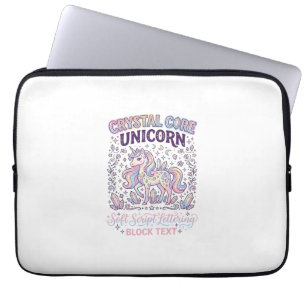Capa Para Notebook Núcleo de Cristal Unicórnio Unicórnio Adorável Des