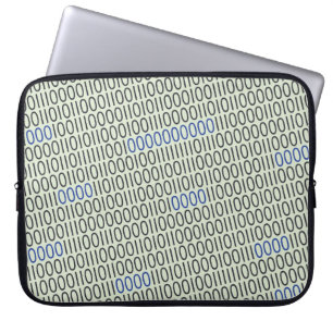 Capa Para Notebook Números binários cinza azul