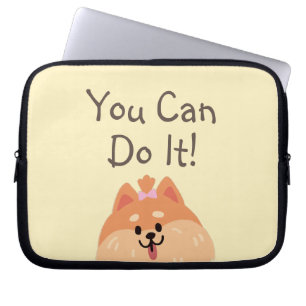 Capa Para Notebook Nunca desista e Bolsa de laptop de pãozinho
