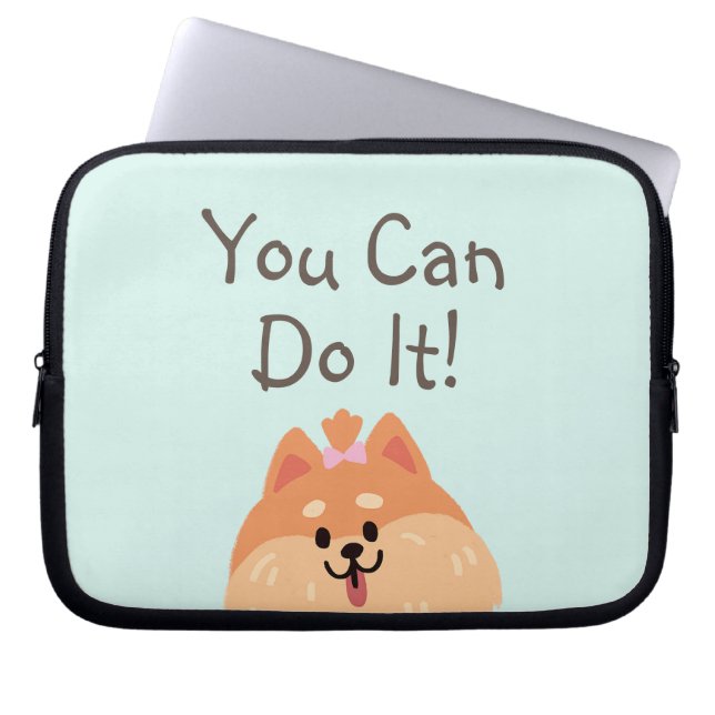 Capa Para Notebook Nunca desista e fofo bonito (Frente)